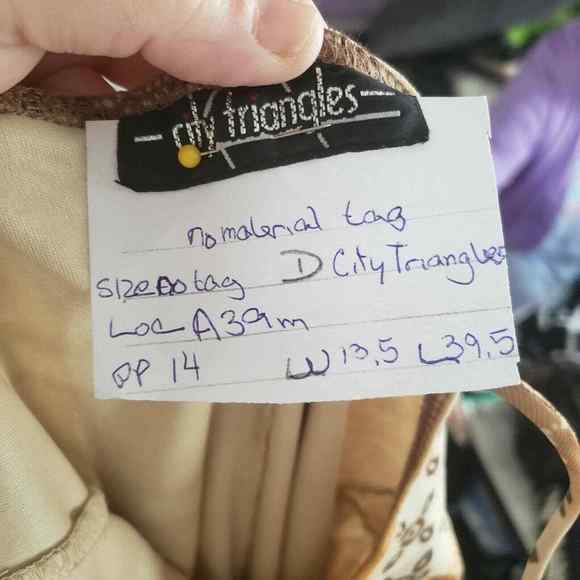 Vintage Brown Formal Boho Prom Dress 90s ombre chiffon hippie junior's t… - Picture 5 of 6